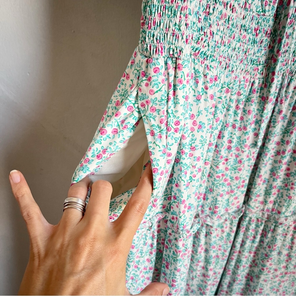 J Crew Puff-Sleeve Midi Dress in Floral - Picture 3 of 14